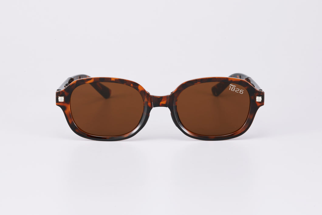 DALEY POLARIZED FOLDABLE SUNGLASSES LEOPARD/TEA