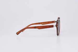 DAEMYN POLARIZED FOLDABLE SUNGLASSES TEA/BLACK
