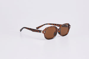 DALEY POLARIZED FOLDABLE SUNGLASSES LEOPARD/TEA