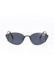 EVERETT CAT EYE SUNGLASSES BLACK/GRY