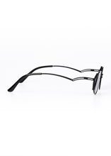 Load image into Gallery viewer, EVERETT CAT EYE SUNGLASSES BLACK/GRY