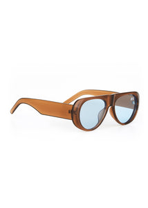 EITO WIDE-LEG SUNGLASSES BROWN/BLUE