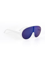 Load image into Gallery viewer, EDSEL ONE-PIECE LENS SUNGLASSES WHITE/BLUE
