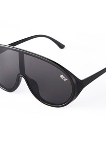 EDSEL ONE-PIECE LENS SUNGLASSES BLACK/GREY