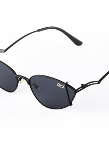 EVERETT CAT EYE SUNGLASSES BLACK/GRY