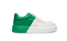 Load image into Gallery viewer, FERGIE DUAL COLOUR LEATHER SNEAKER GREEN