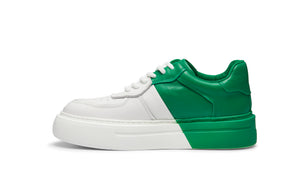 FERGIE DUAL COLOUR LEATHER SNEAKER GREEN