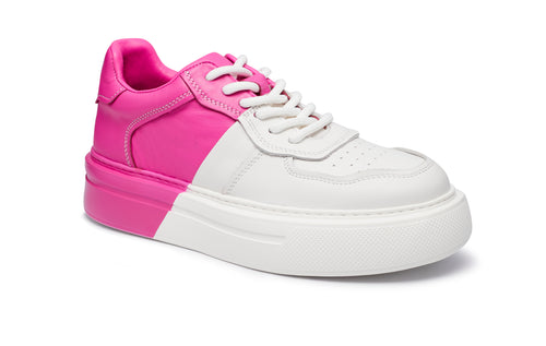 FERGIE DUAL COLOUR LEATHER SNEAKER PINK