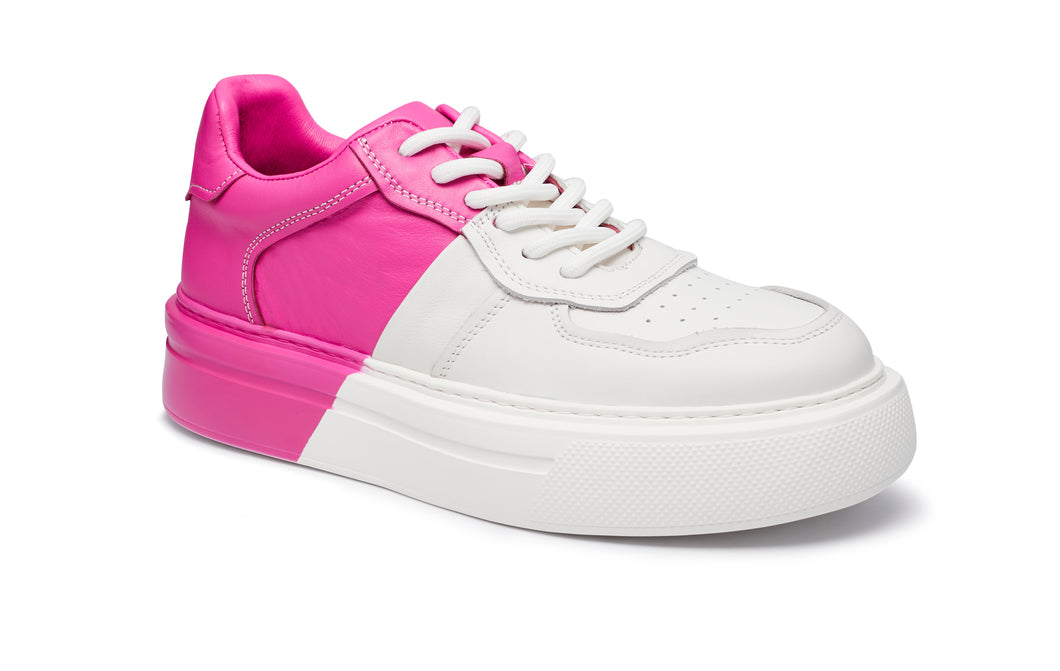 FERGIE DUAL COLOUR LEATHER SNEAKER PINK