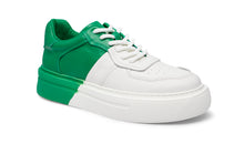 Load image into Gallery viewer, FERGIE DUAL COLOUR LEATHER SNEAKER GREEN