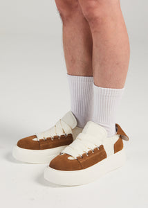 FELTON BROAD SHOELACE SUEDE LEATHER SNEAKER BROWN