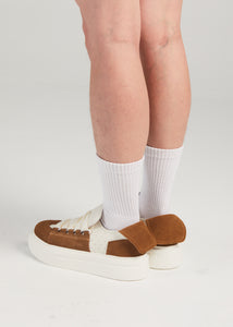 FELTON BROAD SHOELACE SUEDE LEATHER SNEAKER BROWN
