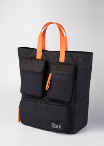 CAEDMON MULTIPOCKETS TOTE BAG BLACK
