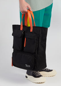 CAEDMON MULTIPOCKETS TOTE BAG BLACK