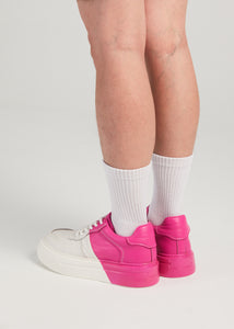 FERGIE DUAL COLOUR LEATHER SNEAKER PINK