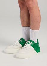 Load image into Gallery viewer, FERGIE DUAL COLOUR LEATHER SNEAKER GREEN