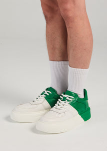FERGIE DUAL COLOUR LEATHER SNEAKER GREEN