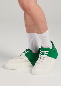 FERGIE DUAL COLOUR LEATHER SNEAKER GREEN