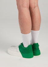 Load image into Gallery viewer, FERGIE DUAL COLOUR LEATHER SNEAKER GREEN