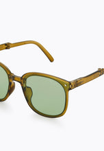 Load image into Gallery viewer, CALEB FOLDABLE SUNGLASSES GREEN/GREEN