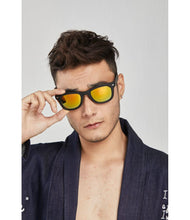 Load image into Gallery viewer, BEAMAN FOLDABLE SUNGLASSES BLACK/YELLOW