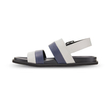Load image into Gallery viewer, ETIENNE BACK SLING LEATHER SANDAL BLUE/GREY