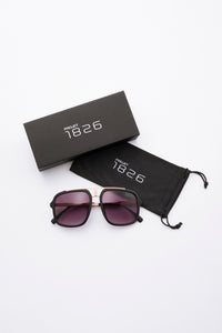 ALICIO SUNGLASSES BLACK/PURPLE