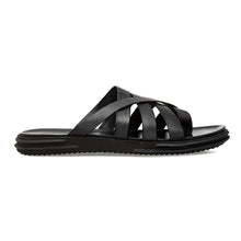 Load image into Gallery viewer, ANSON ROUND TOE LEATHER SANDALS BLACK