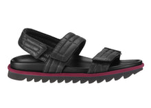 Load image into Gallery viewer, ELROY PADDED LEATHER SANDAL BLACK