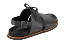 Load image into Gallery viewer, ENGELBERT LACE UP LEATHER SANDAL BLACK