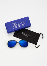 Load image into Gallery viewer, BAIN SUNGLASSES BLACK/BLUE