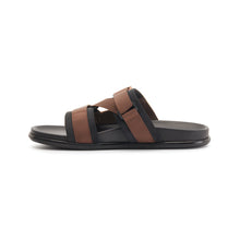 Load image into Gallery viewer, DELROY LEATHER SLIP ON LEATHER SANDAL BROWN