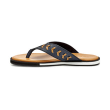 Load image into Gallery viewer, ACHEH THONG LEATHER SANDALS BLUE