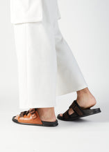 Load image into Gallery viewer, DELROY LEATHER SLIP ON LEATHER SANDAL BROWN