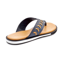 Load image into Gallery viewer, ACHEH THONG LEATHER SANDALS BLUE