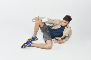 ELIAM LEATHER SANDAL BLUE