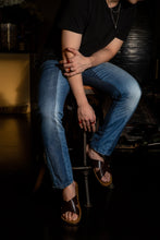 Load image into Gallery viewer, ARMY CROSS STRAP LEATHER SLIPPER BROWN