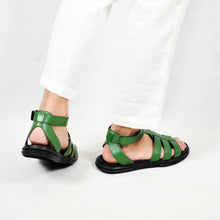 Load image into Gallery viewer, DANTON LEATHER SANDAL GREEN
