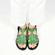 Load image into Gallery viewer, DANTON LEATHER SANDAL GREEN
