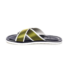 Load image into Gallery viewer, BEVIS CROSS STRAP LEATHER SLIPPER GREEN